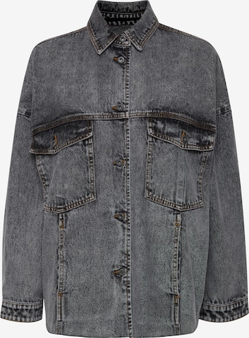 PULZ Jeans Between-Season Jacket 'PZALENA' in Grey: front