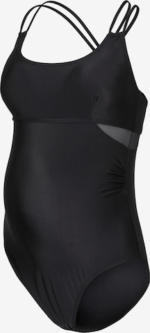MAMALICIOUS Bralette Swimsuit 'PAM' in Black: front