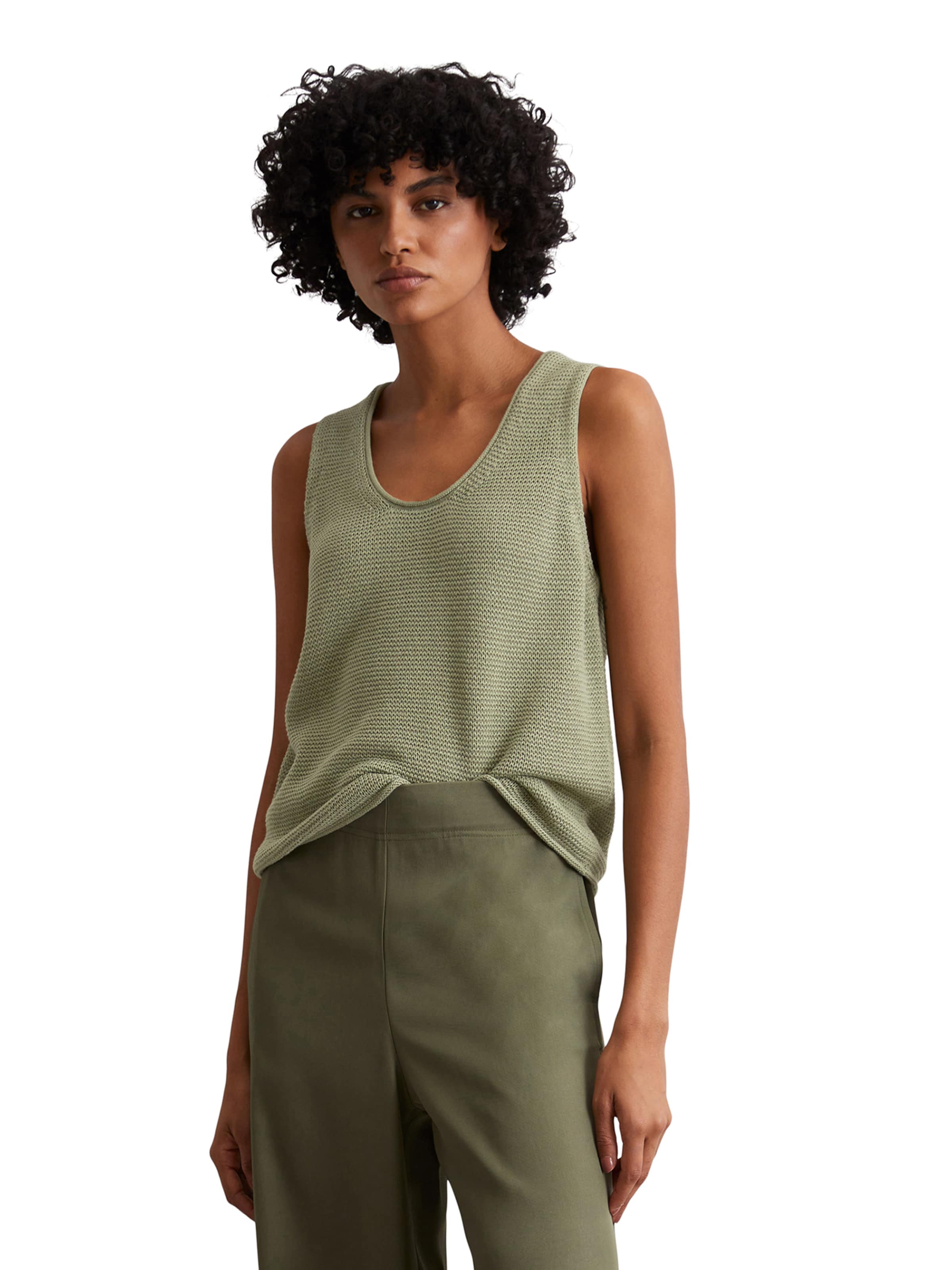 Marc O'Polo Stricktop in Grün: Vorderseite