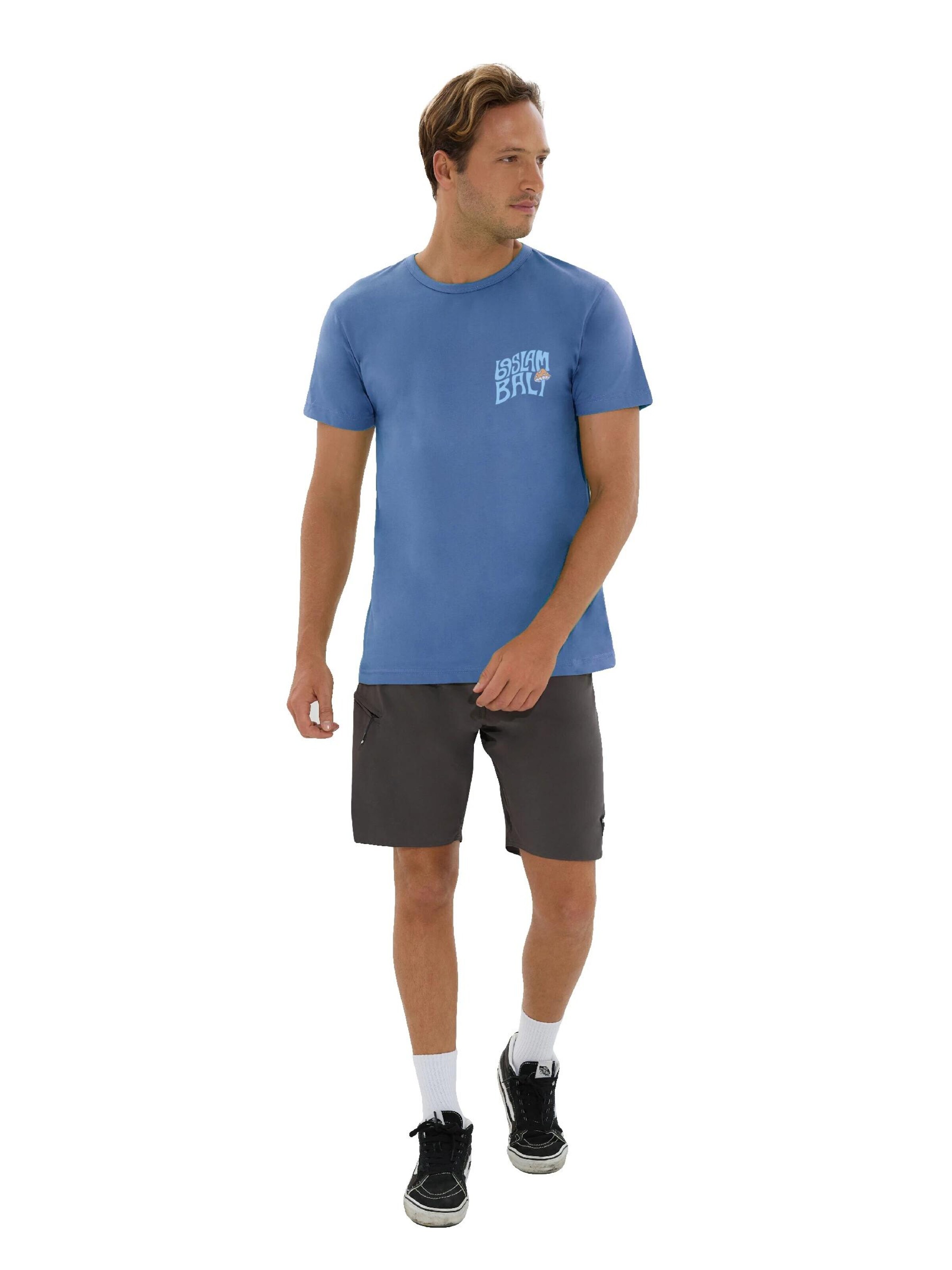 69Slam - Camiseta en azul: frente