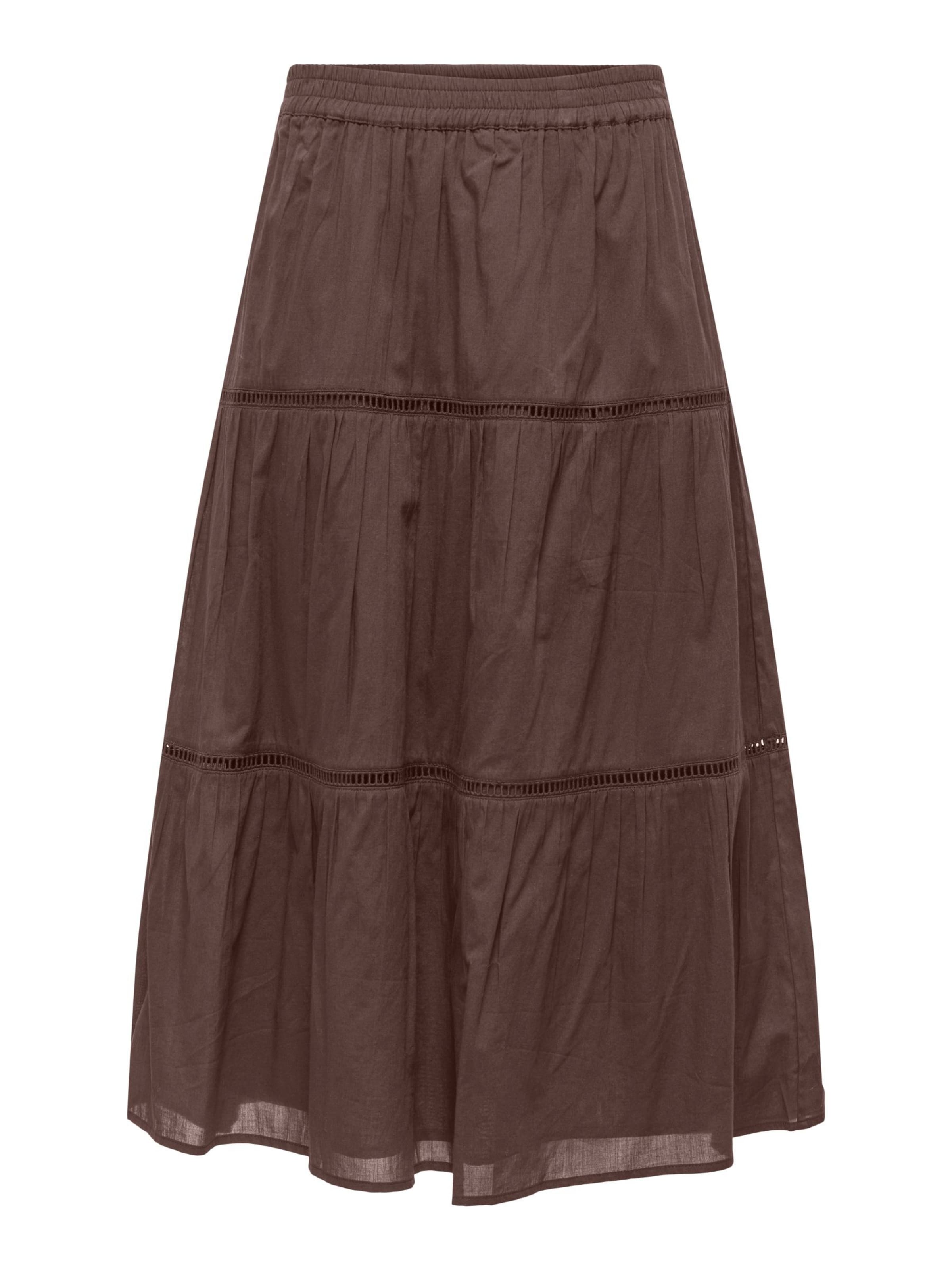 Jupe 'ONLIsabella' ONLY en marron : devant