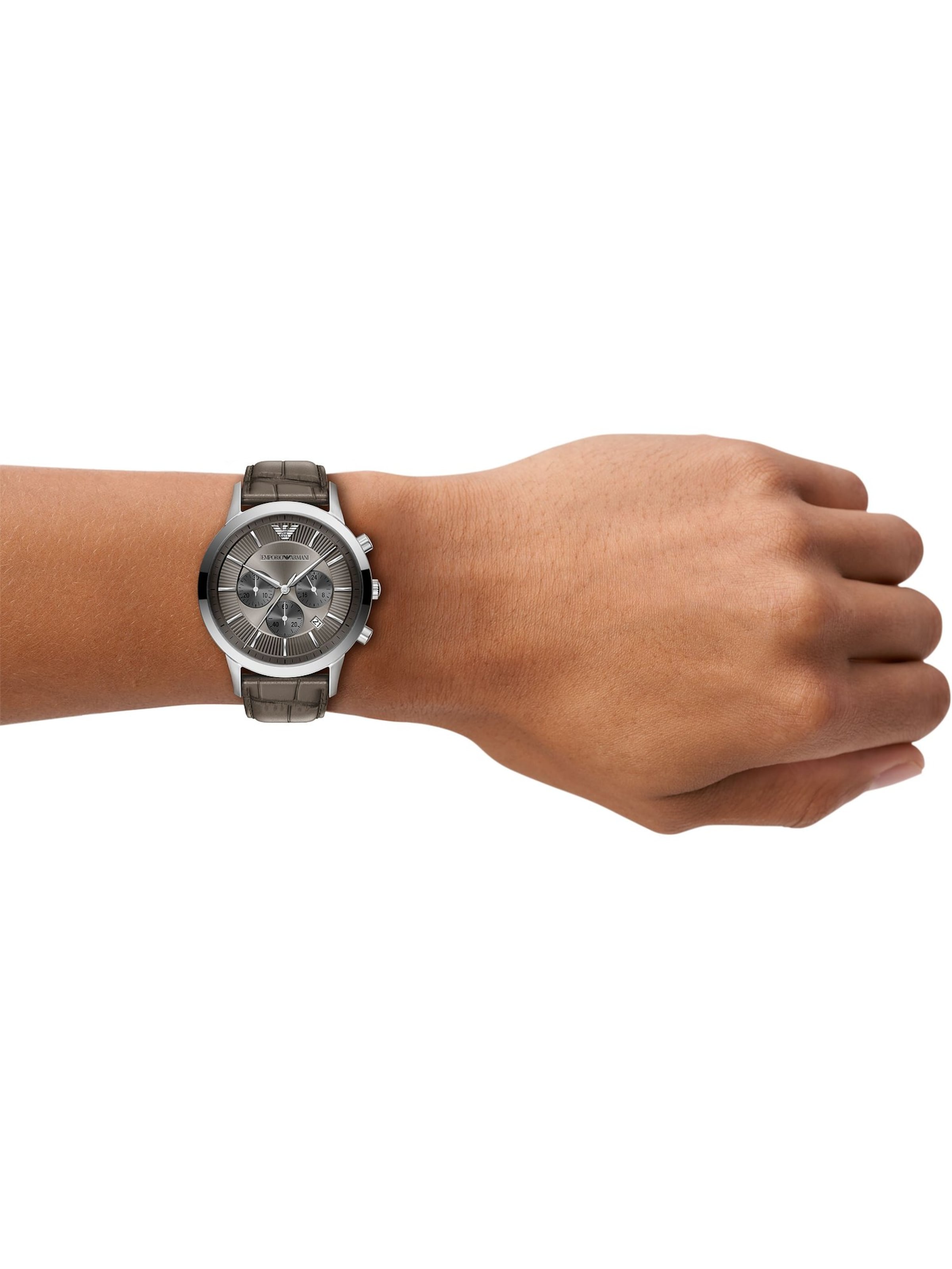 Emporio Armani Uhr 'Archetipo' in Grau: Vorderseite