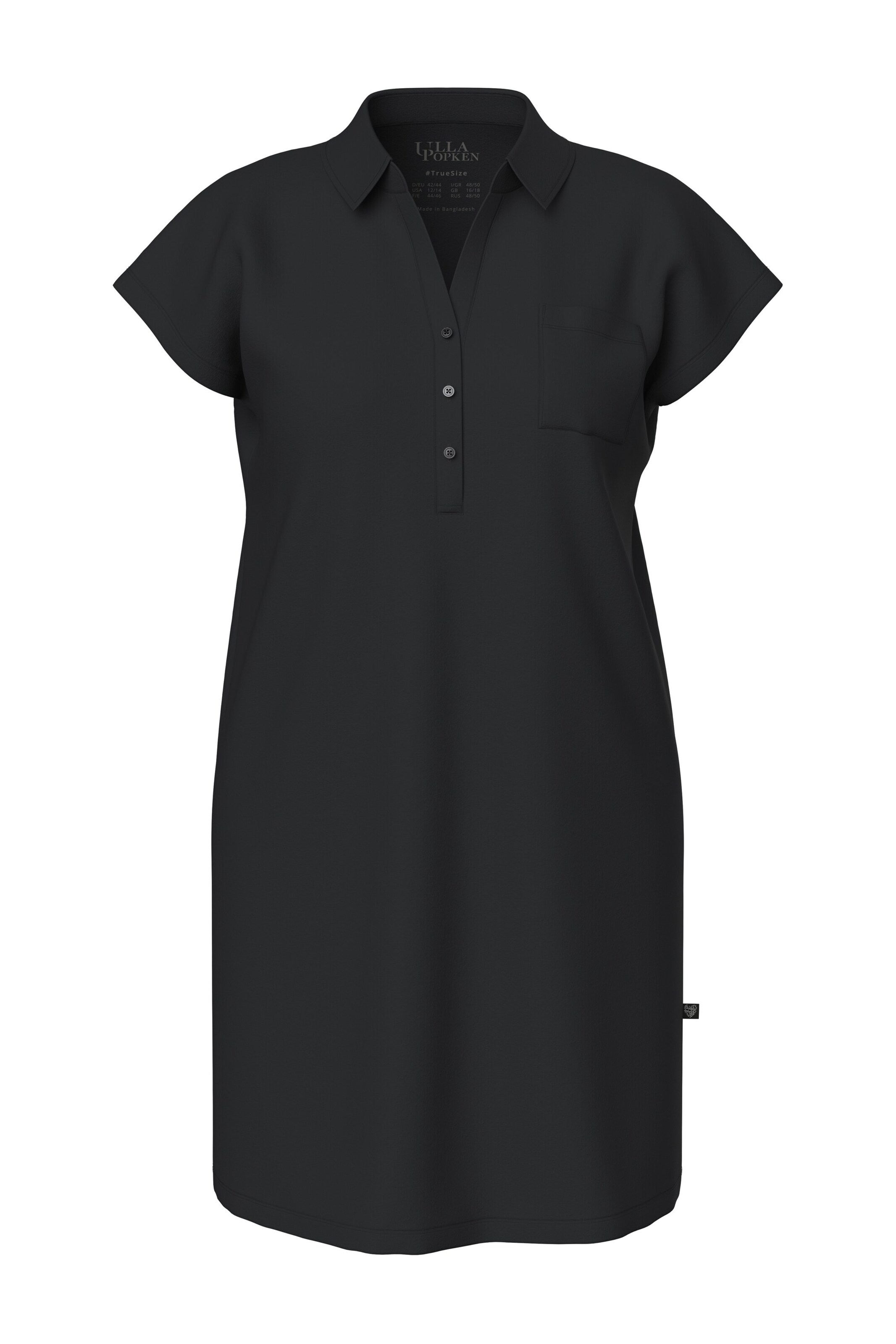 Ulla Popken Nachthemd in Zwart: voorkant