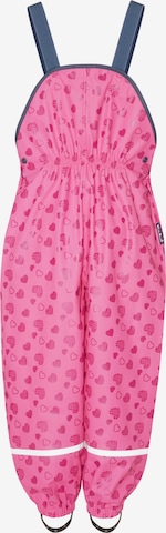 PLAYSHOES Regular Unisex Kinder - Hosen 'Regenlatzhose mit Herzchen' in Pink: predná strana