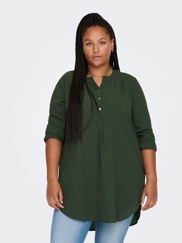 ONLY Carmakoma Blouse in Groen: voorkant