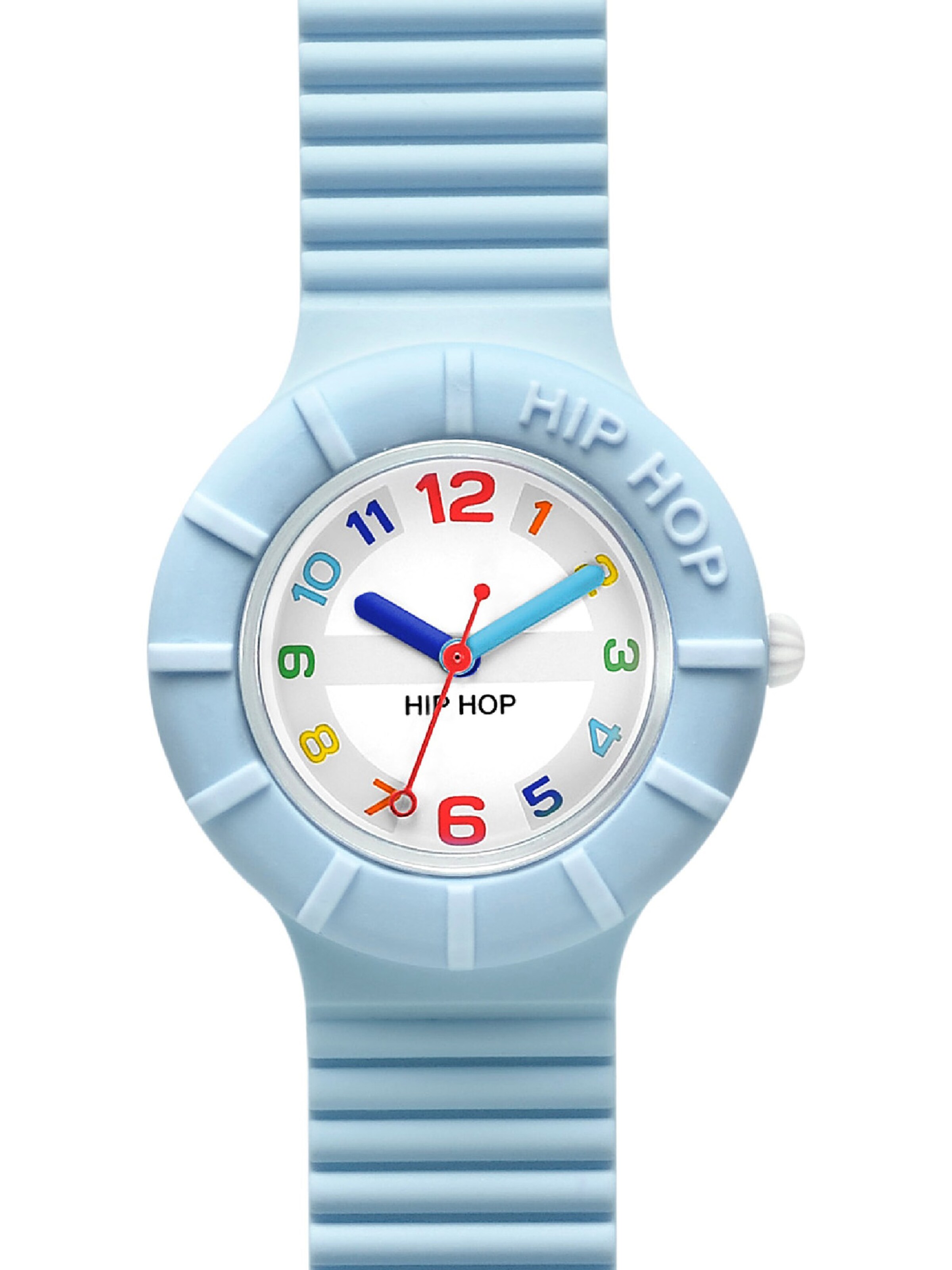 Hip Hop Analoguhr in Blau: Vorderseite
