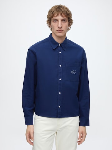 Calvin Klein Jeans Regular Fit Skjorte '90s' i blå: forside
