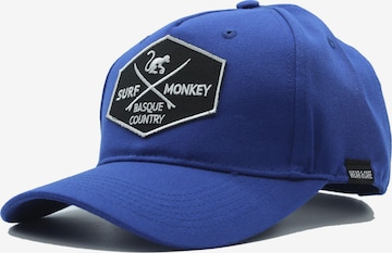 Surf Monkey Athletic Cap in Blue: front