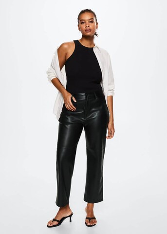 MANGO Loose fit Pants 'Lille' in Black