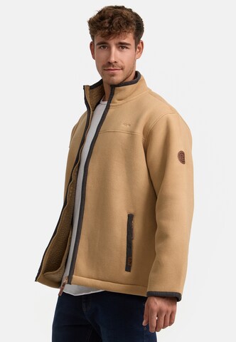 INDICODE JEANS Fleece jas 'INEmilos' in Beige