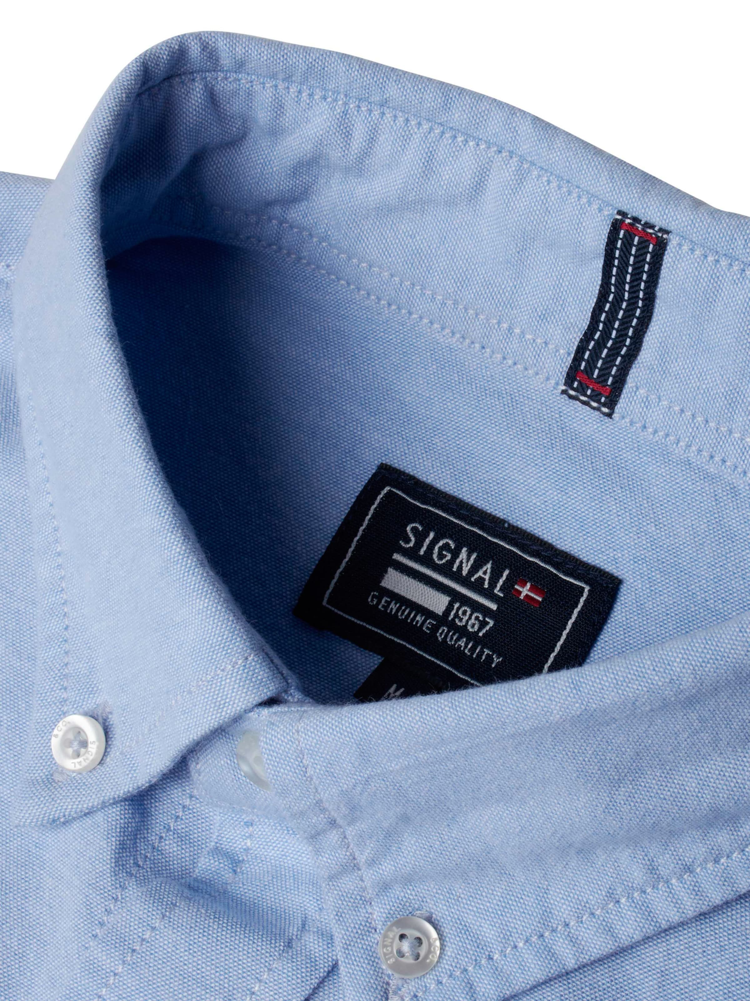 Signal Regular fit Button Up Shirt 'Scott' in Blue