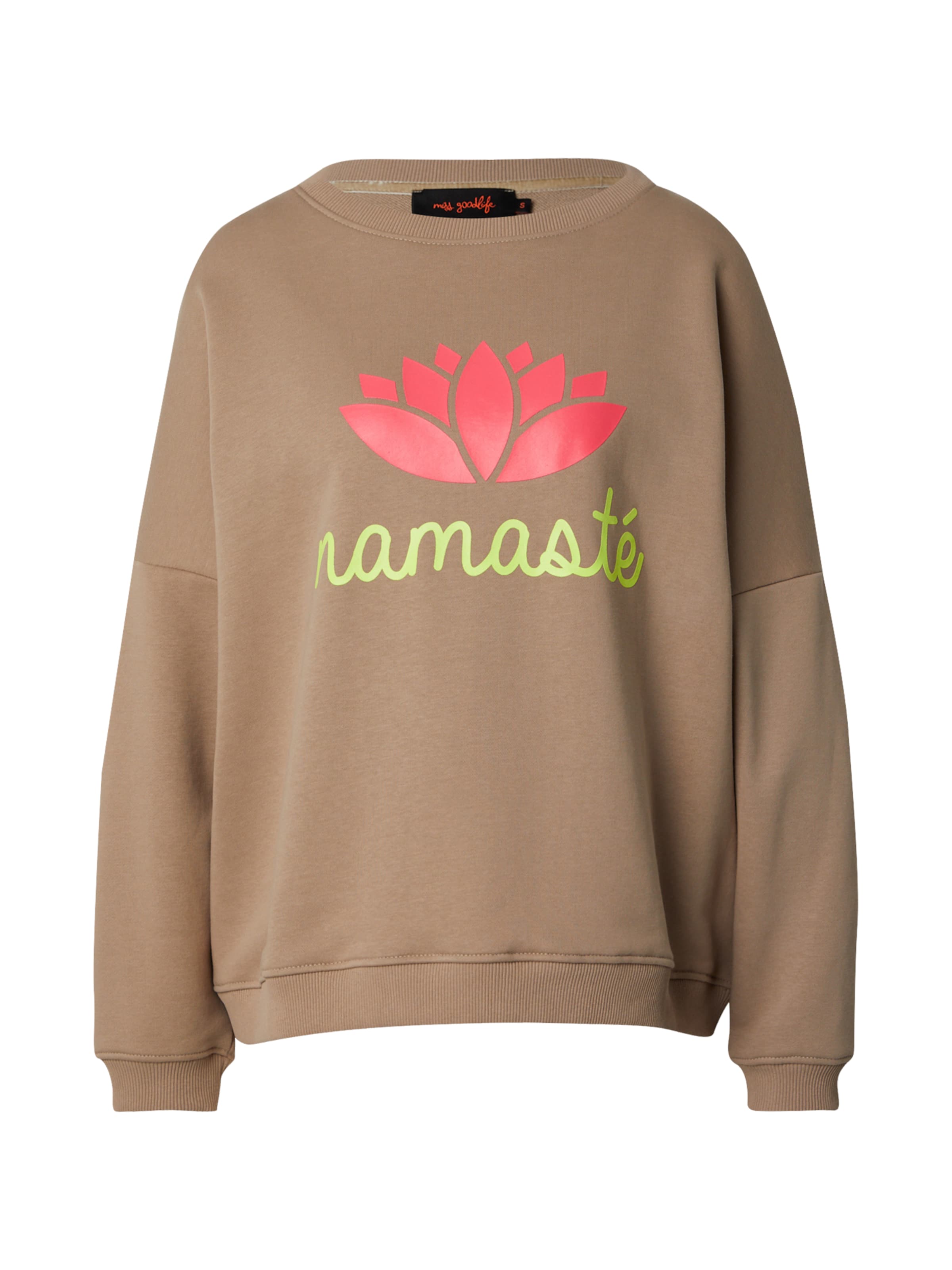 miss goodlife - Sudadera 'Double Namaste' en marrón: frente