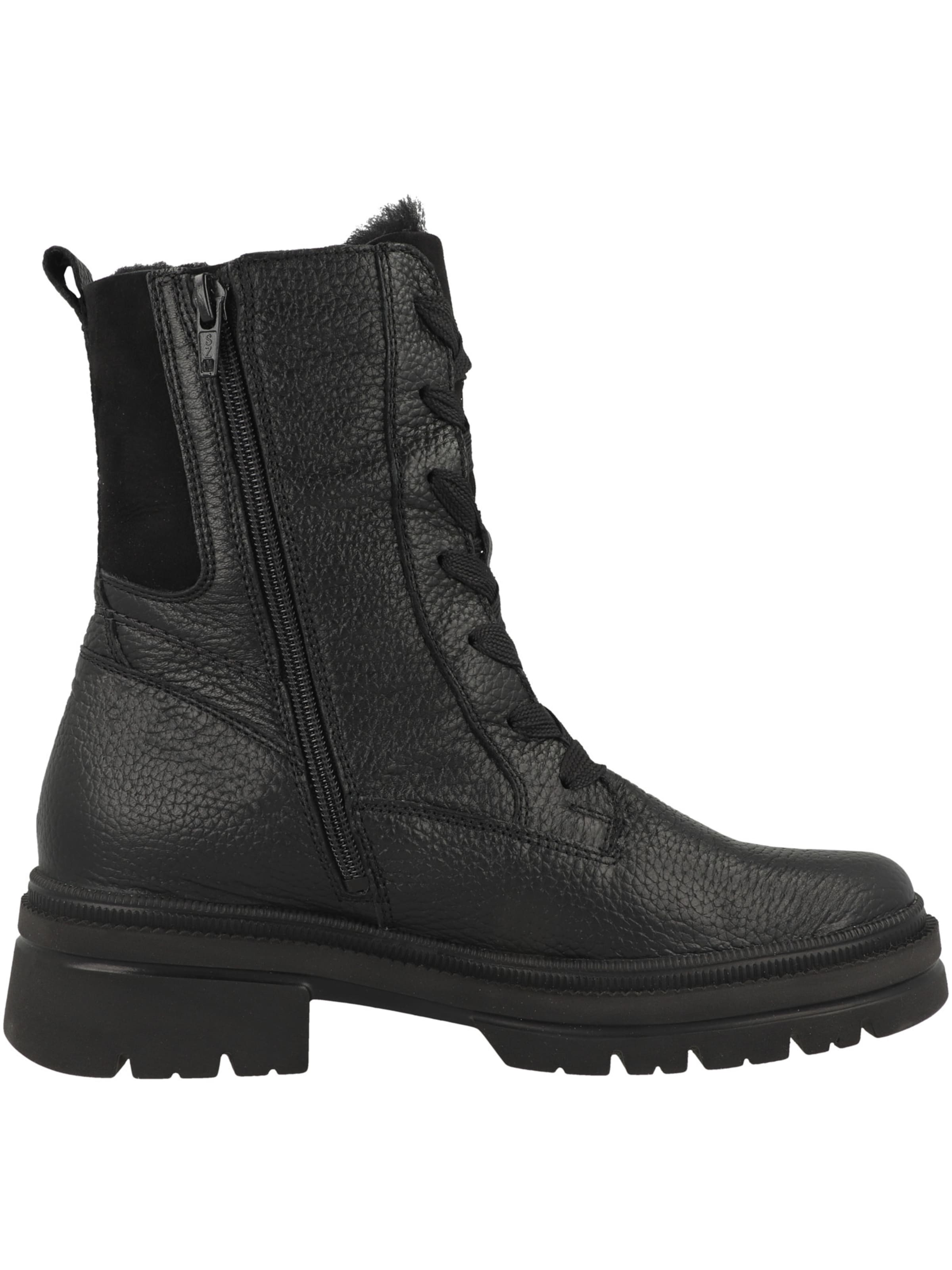 WALDLÄUFER Lace-up bootie 'H-Amara' in Black