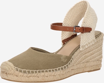 Lauren Ralph LaurenCipele s potpeticom i otvorenom petom 'ROBBY' - zelena boja: prednji dio