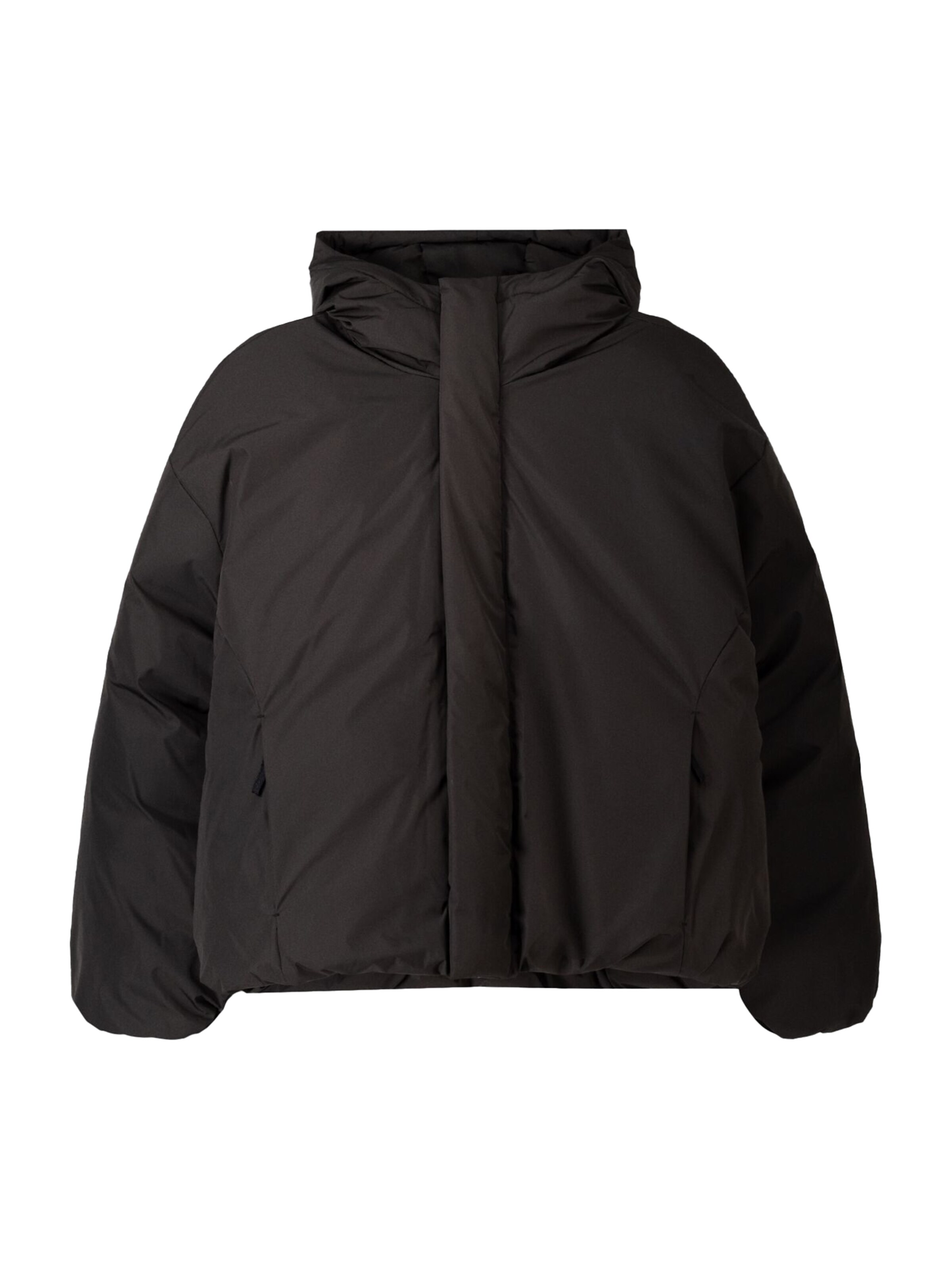 Geacă de iarnă de la Bershka pe negru: față