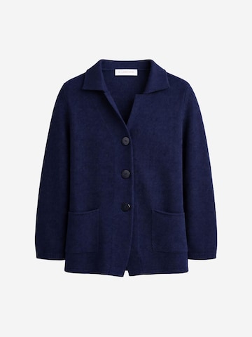 Il Lanificio Gebreid vest in Blauw: voorkant