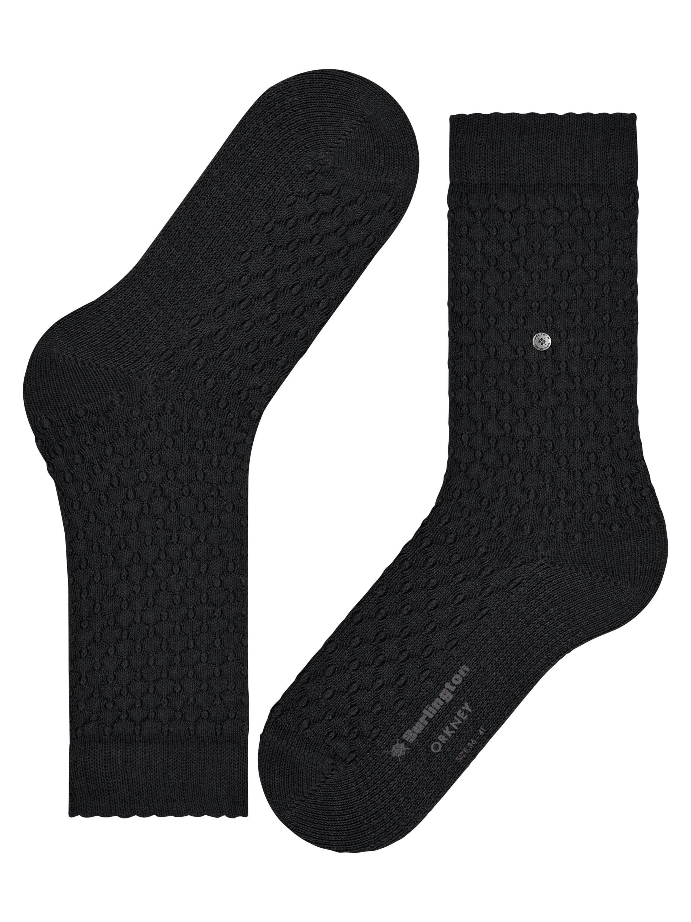BURLINGTON Socken 'Orkney' in Schwarz