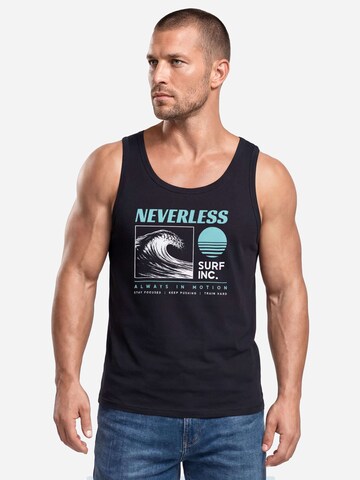 Neverless Shirt 'Surf inc wave' in Blue: front