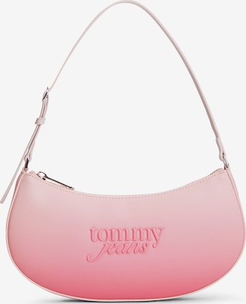 Tommy Jeans Käsilaukku 'Essential Ombré Metal Logo Shoulder' värissä vaaleanpunainen: etupuoli