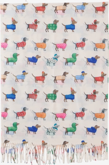 Sciarpa 'Happy Dackel' in One Size Zwillingsherz di colore beige / blu / verde / rosso, Visualizzazione prodotti
