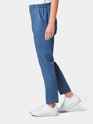 Goldner Regular Pleated Pants ' Anna' in Blue