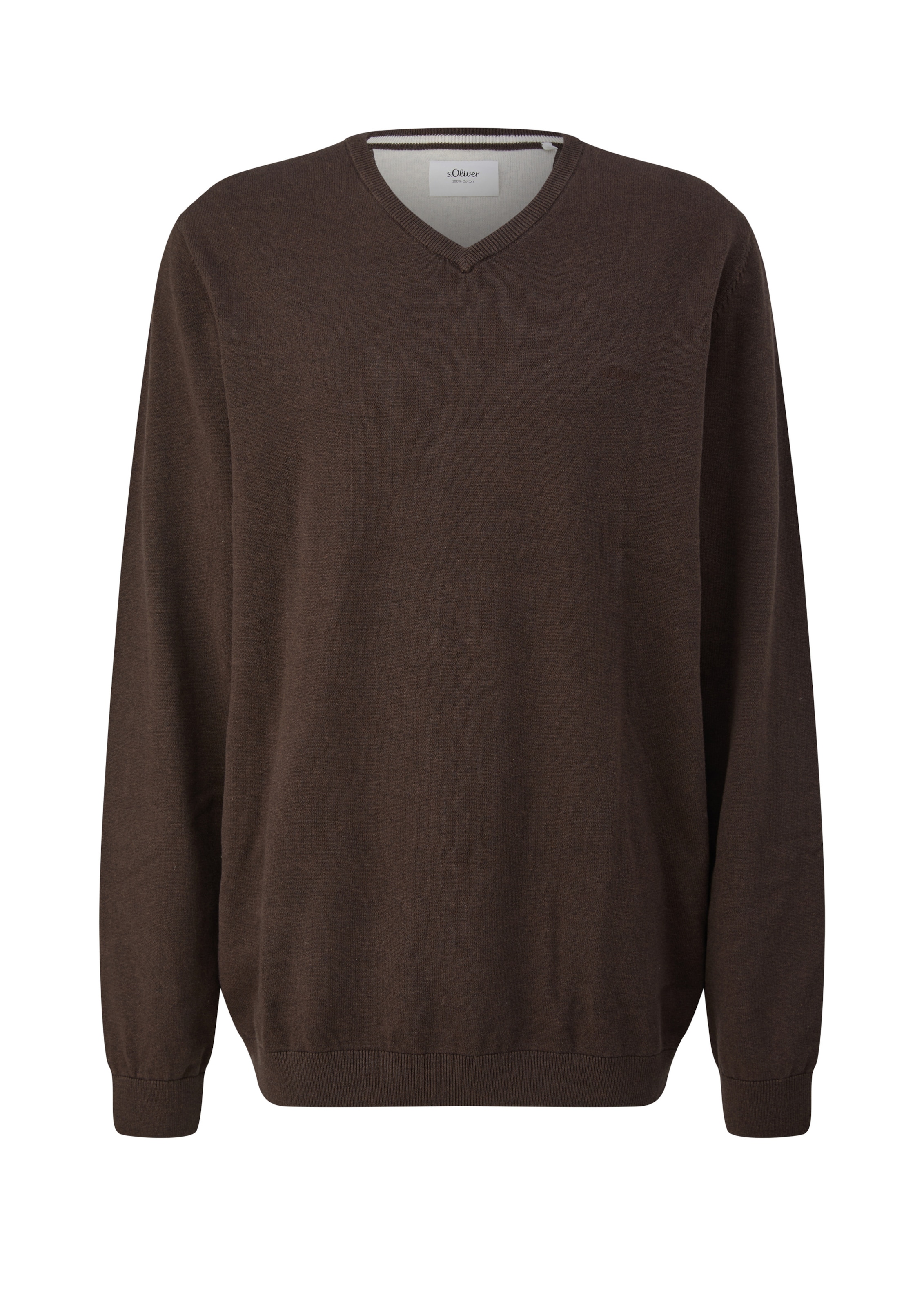 s.Oliver Men Big Sizes Pullover in Braun: Vorderseite