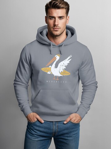 Neverless Sweatshirt 'Pelikan' in Grey: front