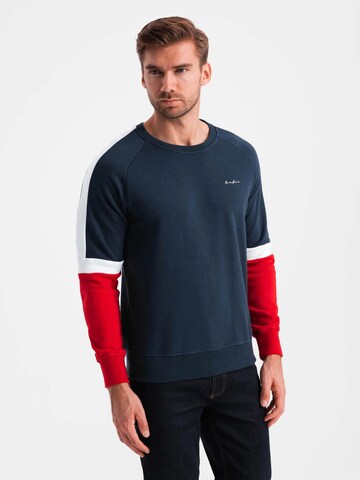 Ombre Sweatshirt 'OM-SSNZ-22FW-003' in Blauw: voorkant