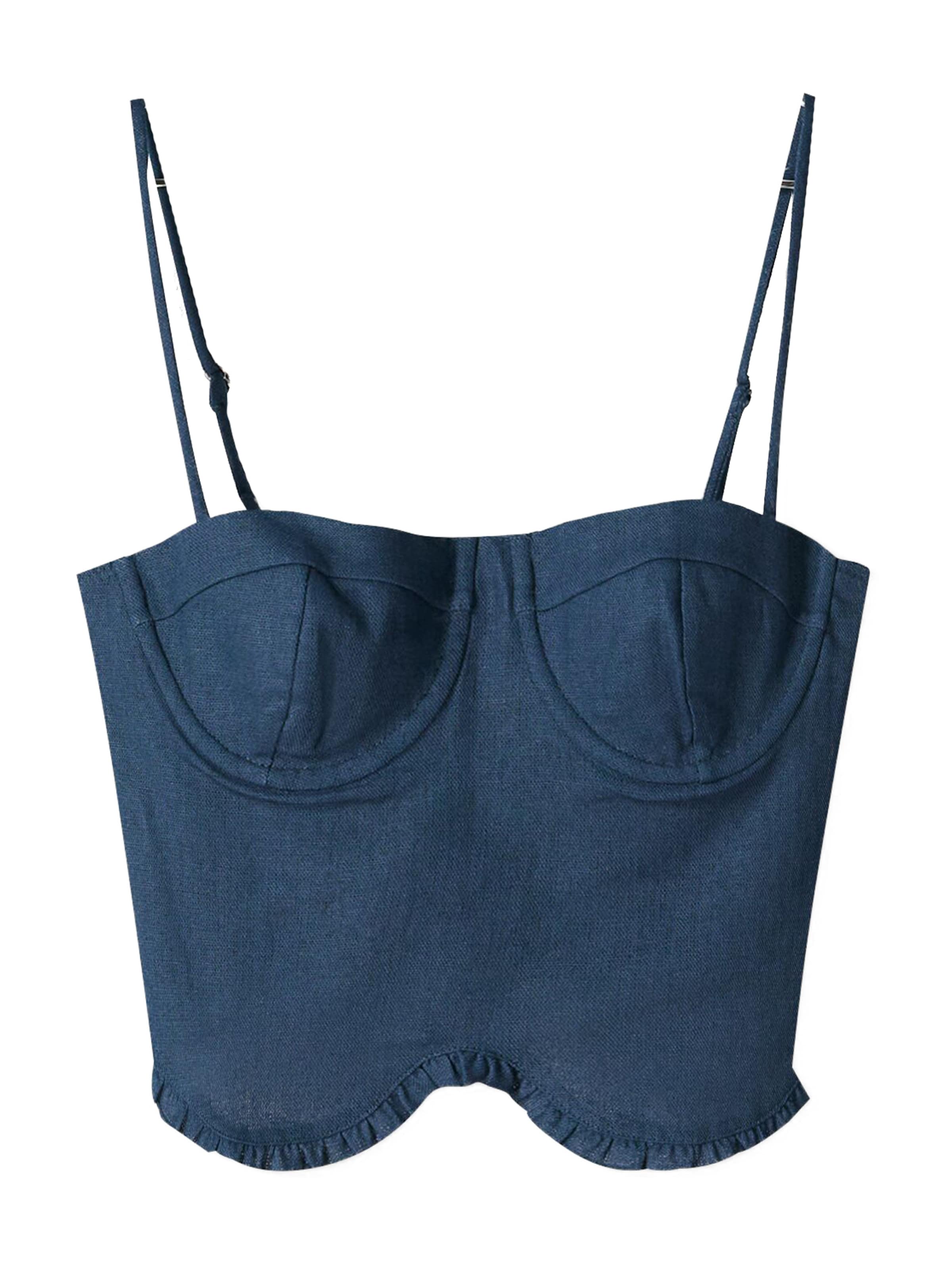 Bershka Top w kolorze niebieski: przód
