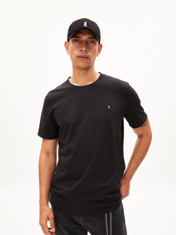 ARMEDANGELS - Camisa 'LAARON' em preto: frente