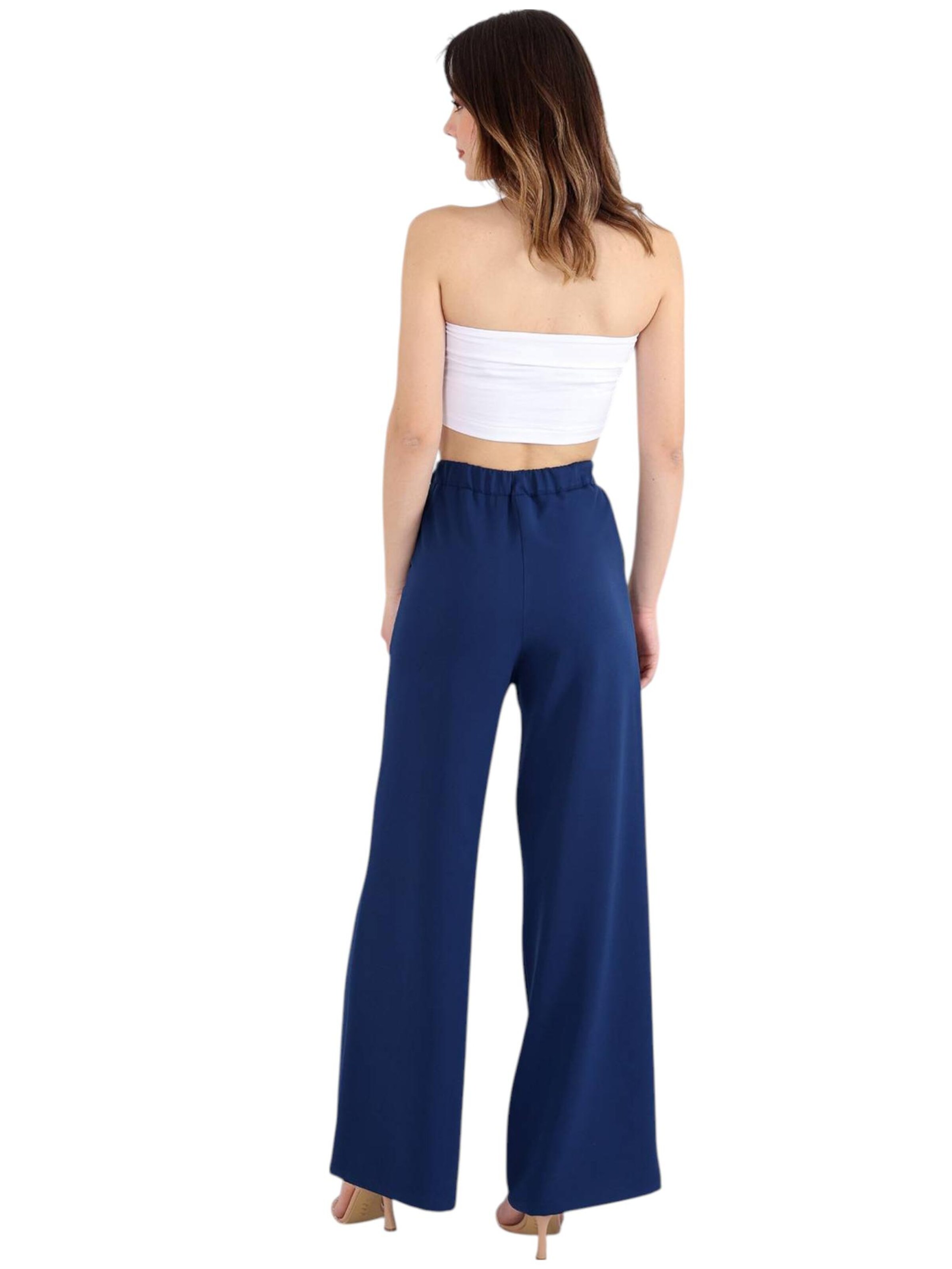 fashionshowcase Wide leg Broek 'ALIN' in Blauw