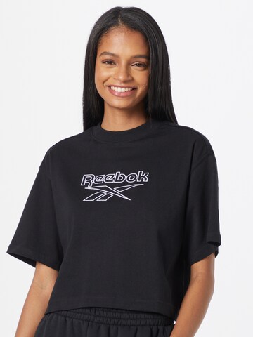 T-shirt Reebok en noir : devant