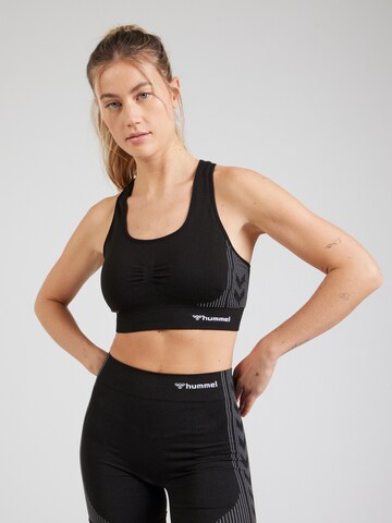 Hummel Bustier Sports-BH i sort: forside