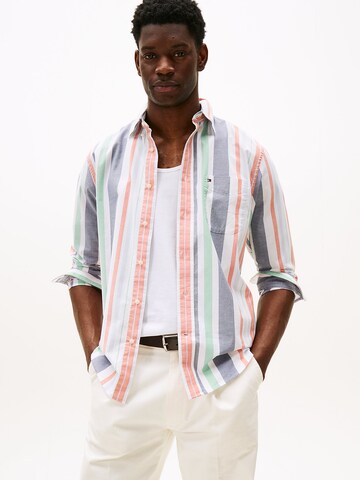 TOMMY HILFIGER Comfort fit Overhemd 'Oxford' in Oranje: voorkant