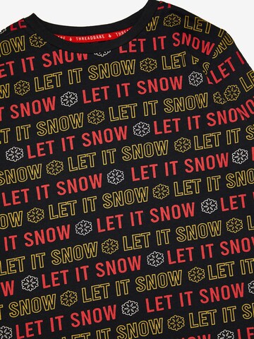 Threadgirls Schlafanzug 'Let it Snow' in Schwarz