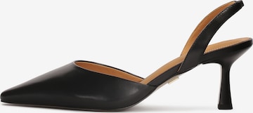 Kazar Slingpumps in Zwart: voorkant