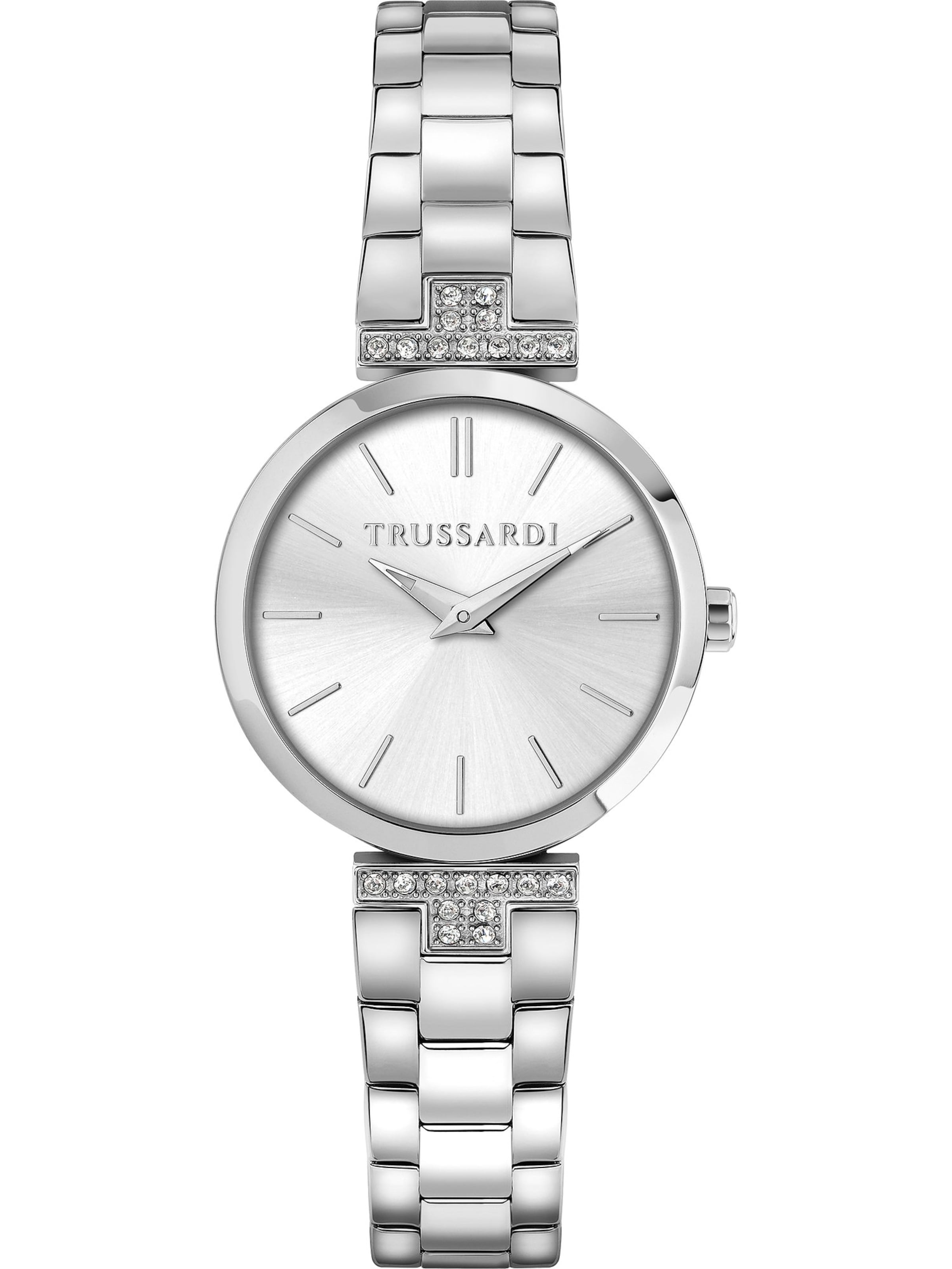 Trussardi Analoguhr in Silber: Vorderseite
