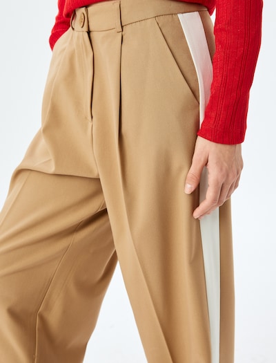 Koton Pantalon in de kleur Beige / Wit, Productweergave