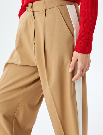 Koton Wide leg Pleated Pants in Beige