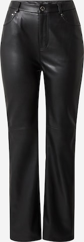 Loosefit Pantalon 'Linda' Ema Louise x ABOUT YOU en noir : devant