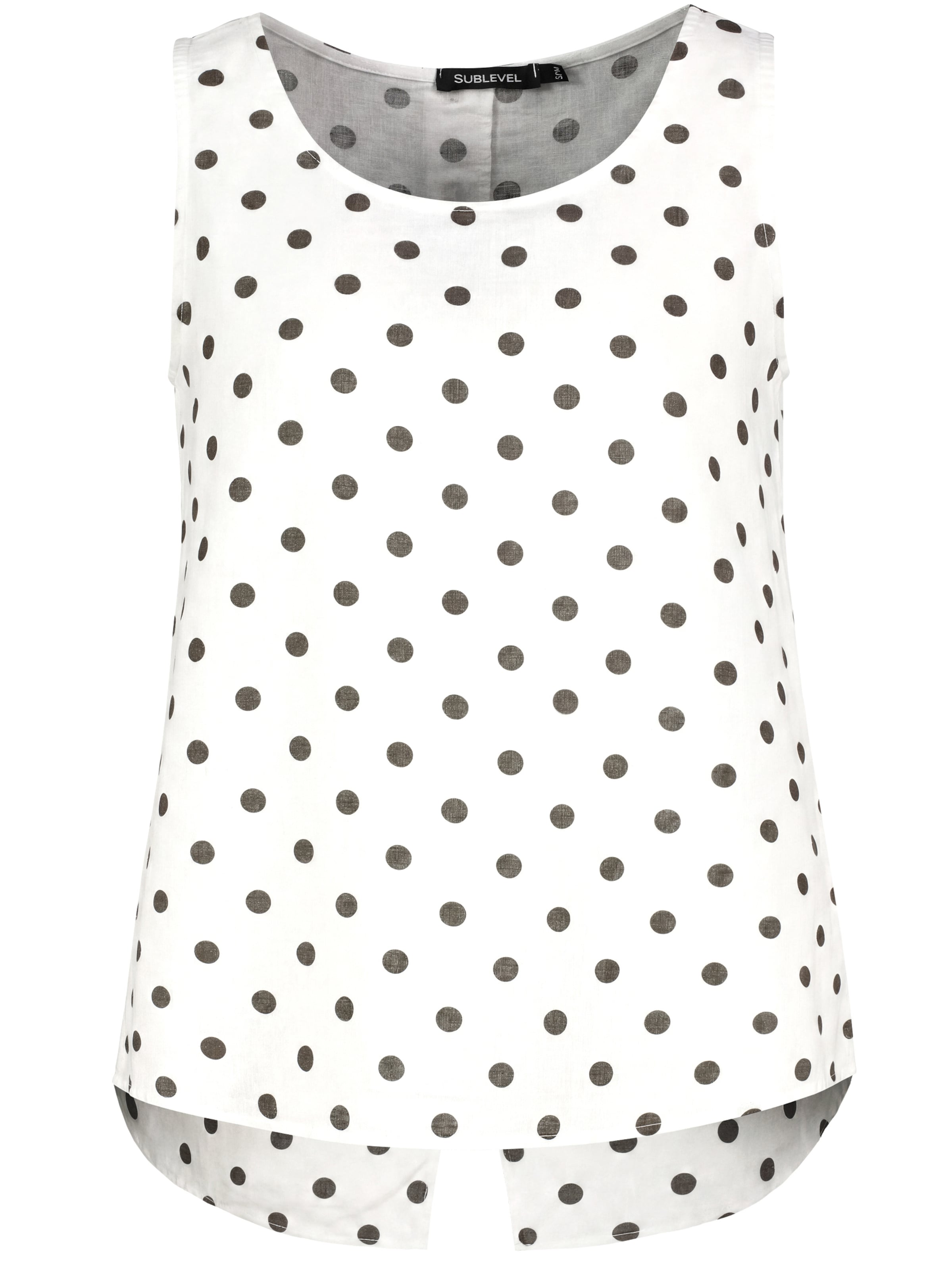 Sublevel Bluse in S-M in schwarz / weiß, Produktansicht