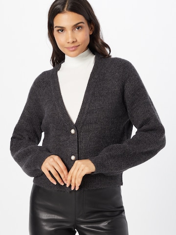 ICHI Knit Cardigan 'Marin' in Black: front