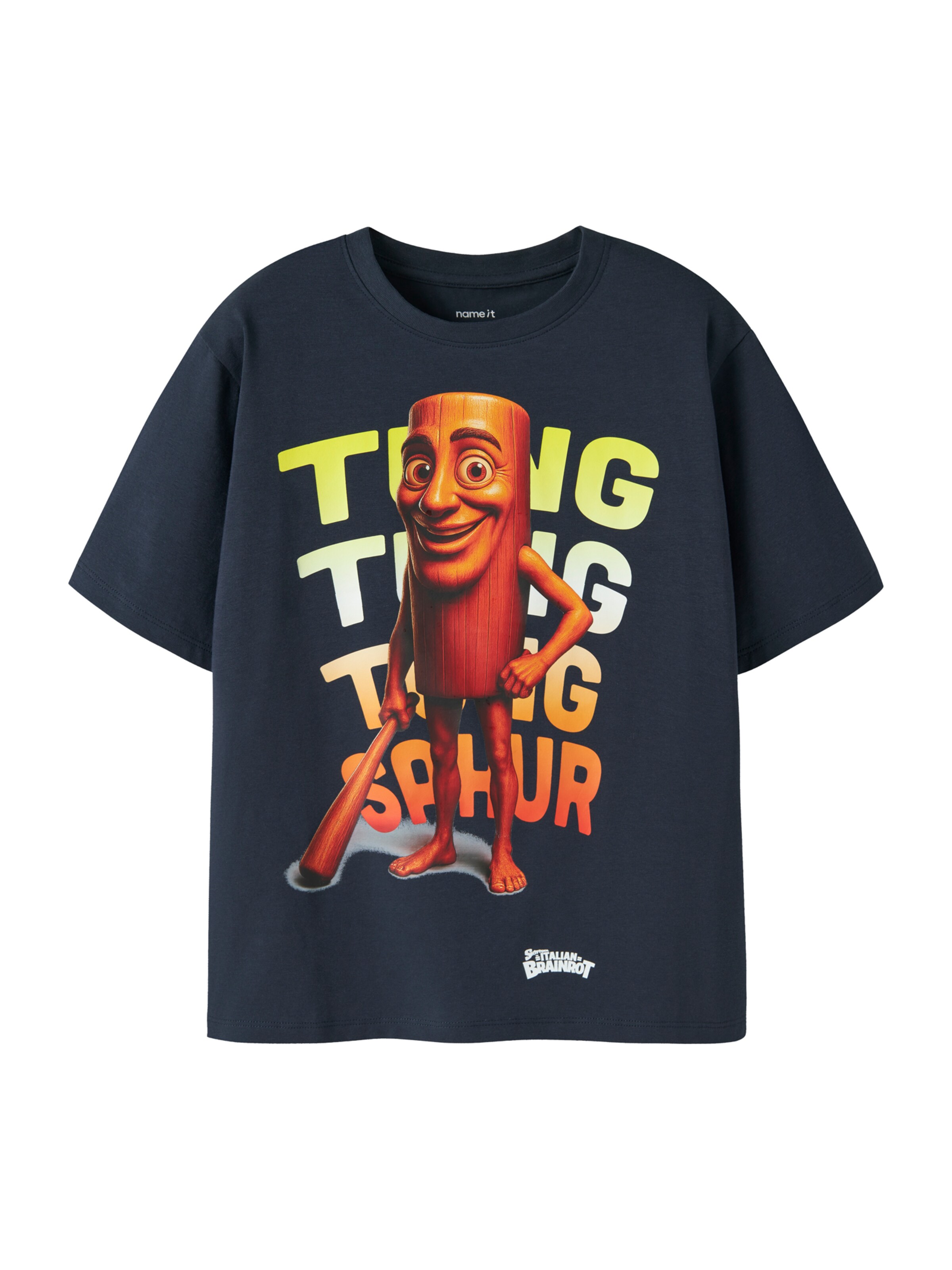 NAME IT Shirt 'NKMarturo Brainr' in Blauw: voorkant