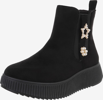 Ital-Design Ankle Boots in Black: front