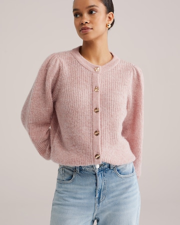 WE Fashion - Casaco de malha em rosa: frente