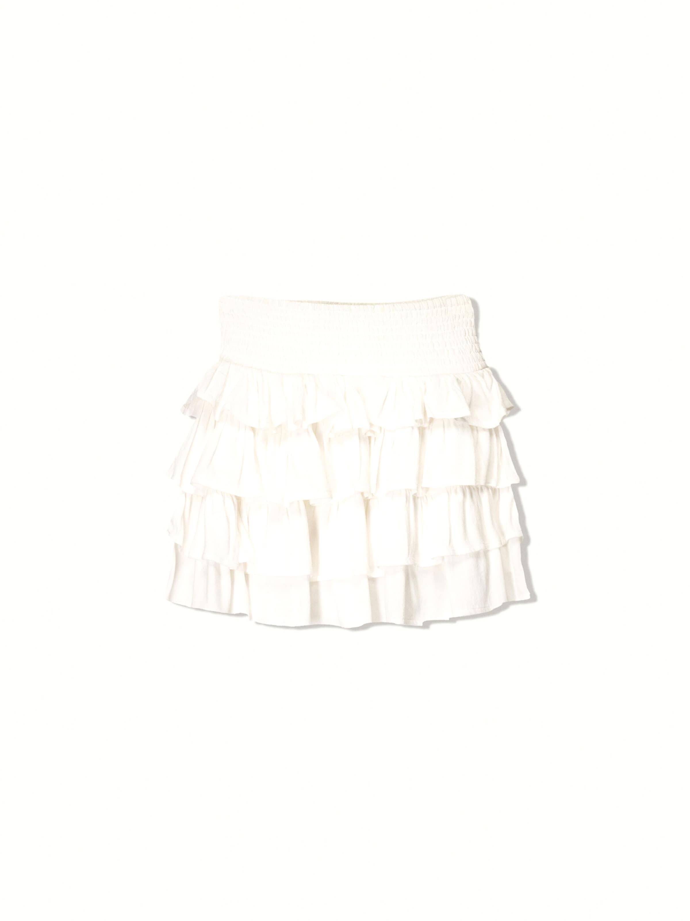 Gonna di Bershka in bianco: frontale