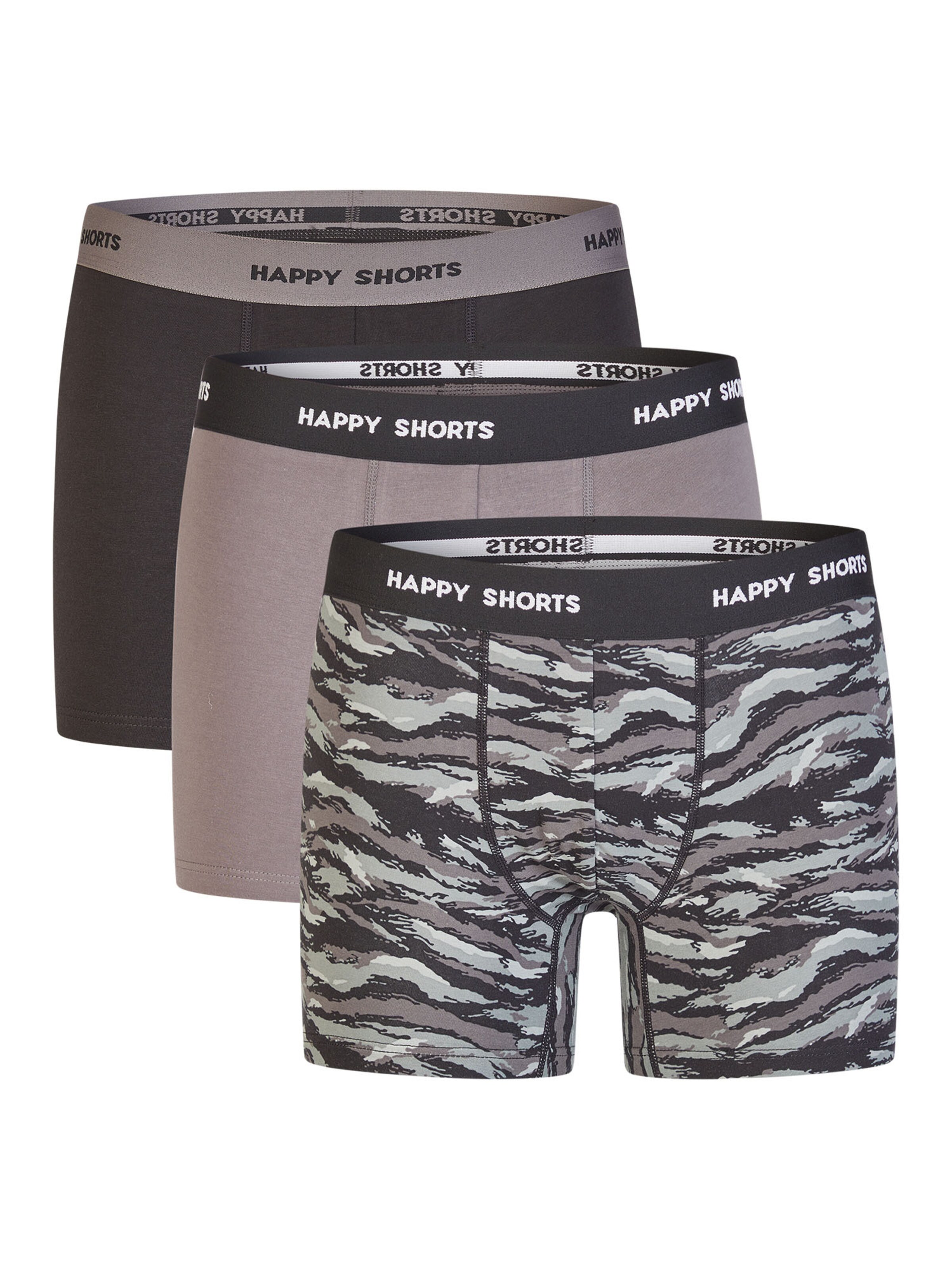 Happy Shorts Boxershorts in Grijs: voorkant