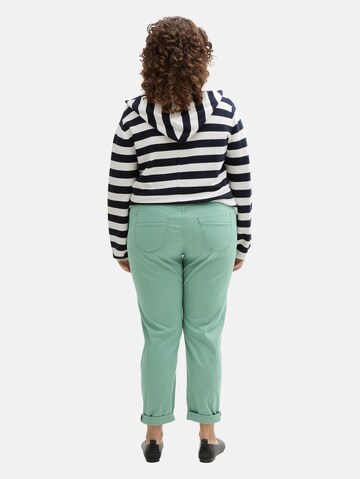 TOM TAILOR Slimfit Hose in Grün