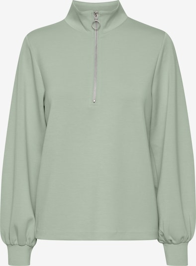 b.young Sweater 'BYPUSTI HALFZIP' in grün, Produktansicht