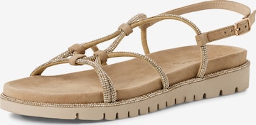 Sandales Tamaris en beige : devant